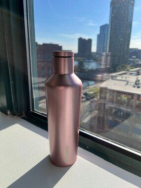 Corkcicle Canteen 16 oz - Rose Metallic - Preowned Water Bottle